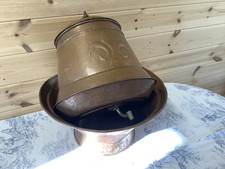 Vintage french copper Washbasin Réservoir D'eau Bol Bassin Évier Fontaine de Jardin