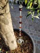 attrape-soleil capteur de soleil anneau verre de bohème et prisme cristal 