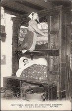COUTUMES, MŒURS ET COSTUMES BRETONS - Un Lit à double étage (CMCB. 305)