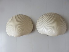 PAIRE D'APPLIQUES  " COQUILLAGES  " ANDRE CAZENAVE POUR ATELIER A ANNEES 70
