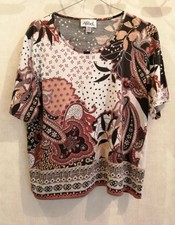 T-shirt marron et blanc tout coton T42 Afibel (2207039) 