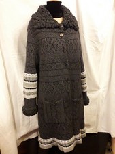 Manteau magnifique laine CHASSAGNARD  coat laine gris t 44 XL 