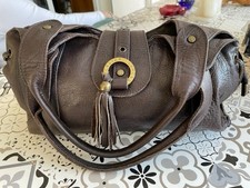 SAC LANCASTER 2 ANSES PORTE EPAULE EN CUIR GRAINé SOUPLE MARRON 