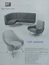 PUBLICITE ARFLEX FAUTEUIL CANAPE CHAISE DE 1958 FRENCH AD ADVERT PUB VINTAGE 