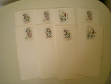 l cartes de menu réception année 40, vierges, le lot de 8