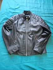 JACKET BLOUSON JACKET H&M M LEDER LEATHER EFFECT SIMILICUIR PU BIKER 