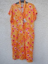 robe neuve Marcelle Griffon jaune et orange demi saison  t 44