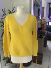 Pull MORGAN taille XS/S jaune laine et mohair comme neuf