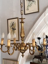 Superbe Lustre Bronze de Style DIRECTOIRE Excellent Etat   /  ELECTRICITE OK +++