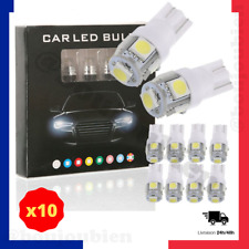 10 Ampoule Voiture W5W LED Veilleuse T10 SMD 5050 ODB Plafonnier Plaque Feux 12V