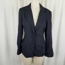 Vintage Votre Nom Exposé Suture Rayure Échantillon Usine Veste Blazer Femmes 6