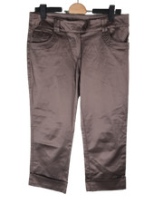 La City Pantacourt Jeans Femme Marron Glacé Satiné Occasion Bonne Qualité T 38