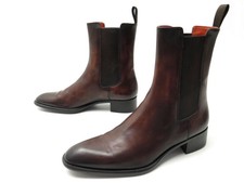 CHAUSSURES SANTONI ILARIA 50803 36 IT 37 FR BOTTINES CHELSEA EN CUIR BOOTS 880€