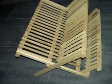 Egouttoir Vaisselle en Bois Bambou pliable - évier cuisine assiette couverts - 
