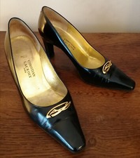 CHRISTIAN LACROIX - CHAUSSURES ESCARPINS CUIR VERNIS NOIR - POINTURE 37