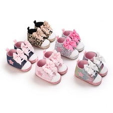 Nouveau Né Fille Chaussures Premier Walker Bébé Souple Non Slip Semelle Joli Arc