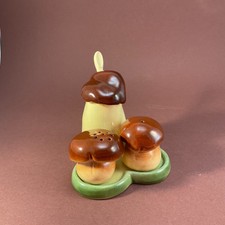 Ensemble Moutardier Salière Poivrière Champignons CORTENDORF Vintage 1950