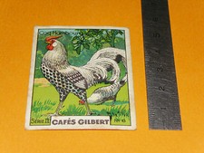 CHROMO 1936 CAFES GILBERT OISEAUX BIRDS VOLAILLE COQ HAMBOURG