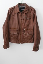 Beau Blouson/Veste cuir de vachette marron OAKWOOD Neuf. T : M ou 40