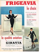 PUBLICITE ADVERTISING 024   1960   FRIGRAVIA GIRAVIA   lave linge réfrigérateur