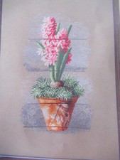 Kit point de croix compté à broder « Pot de jacinthe » Royal Paris