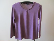 PULL FIN MAUVE T 4 (44/46) COMME NEUF