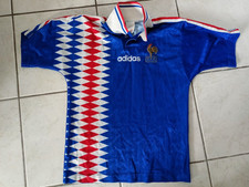 MAILLOT FOOT ADIDAS EQUIPE DE FRANCE 1994/96 VINTAGE TAILLE XS/D2 13 ANS BE