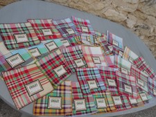 RARE 32 anciens échantillons en tissu pour mouchoirs en coton CHOLET  Patchwork
