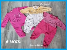 Lot de 3 pyjamas filles velours taille 6 mois