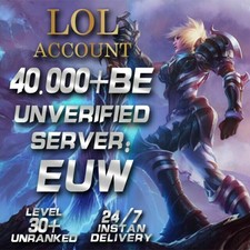 Compte LoL ✅[EUW]✅Level 30+ | Smurf Account | 50-60k BE | Unranked