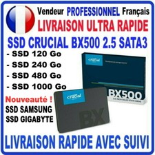 SSD 120Go 240Go 250Go 256Go 480Go 500Go 1To CRUCIAL/SAMSUNG/KINGSTON 2.5" SATA3 