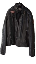 Blouson Simili Cuir Style Motard, Homme, Taille M, très Bon État, Très Peu...