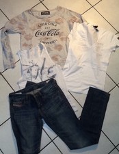 LOT FILLE 14.16 ANS JEANS DIESEL LHELA  TOP   DIESEL G STAR SWEAT COCA COLA