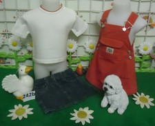 vêtements fille 6 mois,jupe jean,tee-shirt,jupe salopette