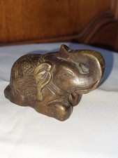 OBJET DE VITRINE - ANCIEN PETIT ELEPHANT EN BRONZE