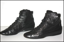 CHARLES JOURDAN Bottines Boots à Lacets Cuir Ajouré Noir T 8 B / 38.5 TTBE