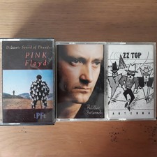 3 cassettes audio, Pink Floyd, Phil Collins, ZZ Top