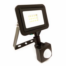 Krisane - Projecteur LED - 10W - 4000°K - Noir - avec détecteur - Réf : KRI29741