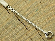 Gemex NOS Vintage Déploiement Chaîne Serpent Inoxydable Montre Anneau Bague Fin