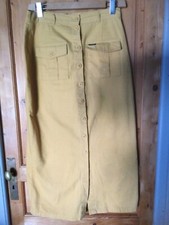 jupe Maxi boutonnée Trésor des océans jaune moutarde .t 42 .(G/Y)