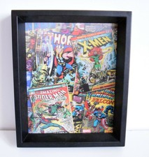 Cadre 3D poster déco Marvel Retro Spiderman X-Men Thor Captain America