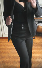 Tailleur pantalon CAROLL 38/40 gris hyper chic très travaillé