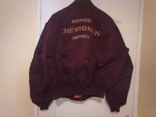 VINTAGE BOMBER CHEVIGNON "BONDS"  BORDEAUX AUBERGINE TAILLE L