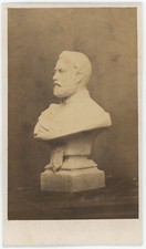 CDV circa 1860-65. Portrait d'un homme. Buste. Sculpture. Scherrer à Nancy.