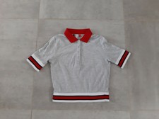 polo T-shirt court haut Jennyfer gris taille XS femme ou fille