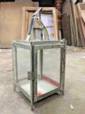 Vintage Ancien Unique Fait Verre Repasser Petit Bougie Light Support Lanterne