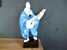 Saint Clément Geo Condé Ceramique faience art deco craquelé Clown au banjo