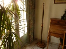 lumière lampe pied de lampadaire en bois et laiton ancien hauteur 1,50 m