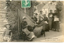 CPA BRETAGNE / INDUSTRIES CANCALAISES LE FILET ET LE TRICOT /Angle gauche moux