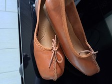 Ballerines Femme Tout Cuir Marron P.35,5 Excellent état